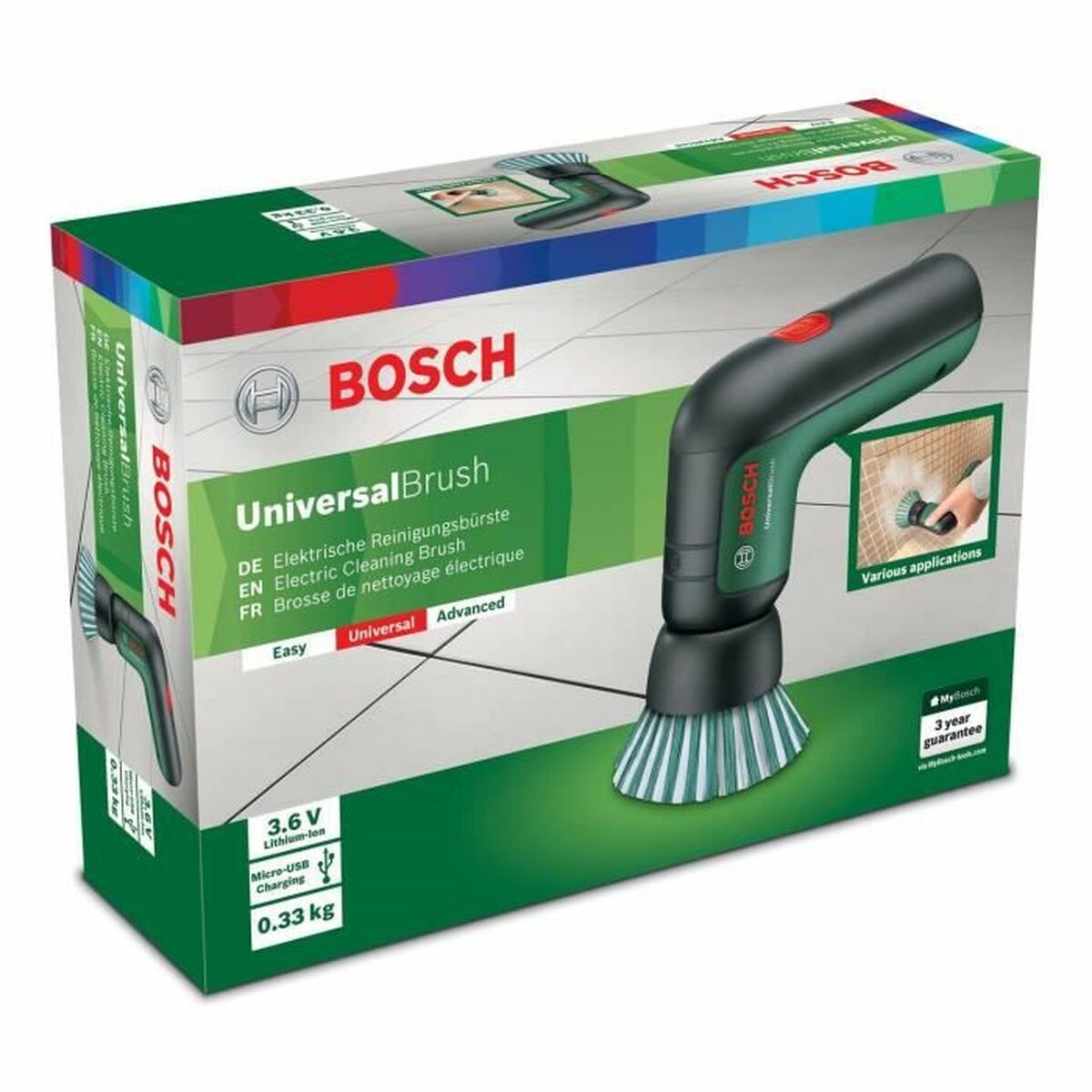Čisticí kartáček BOSCH Universalbrush USB Kartáč 3 Kusy